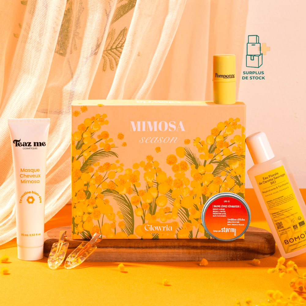 Box Mimosa Season Kit de cosmétiques GLOWRIA 25 produits 