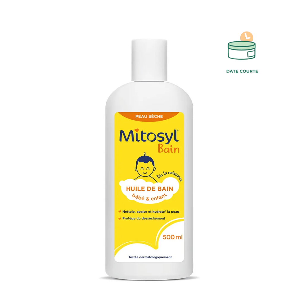 Mitosyl Huile de bain Soin enfant MITOSYL À utiliser de préférence avant le 28 février 2026 Flacon 500 ml 