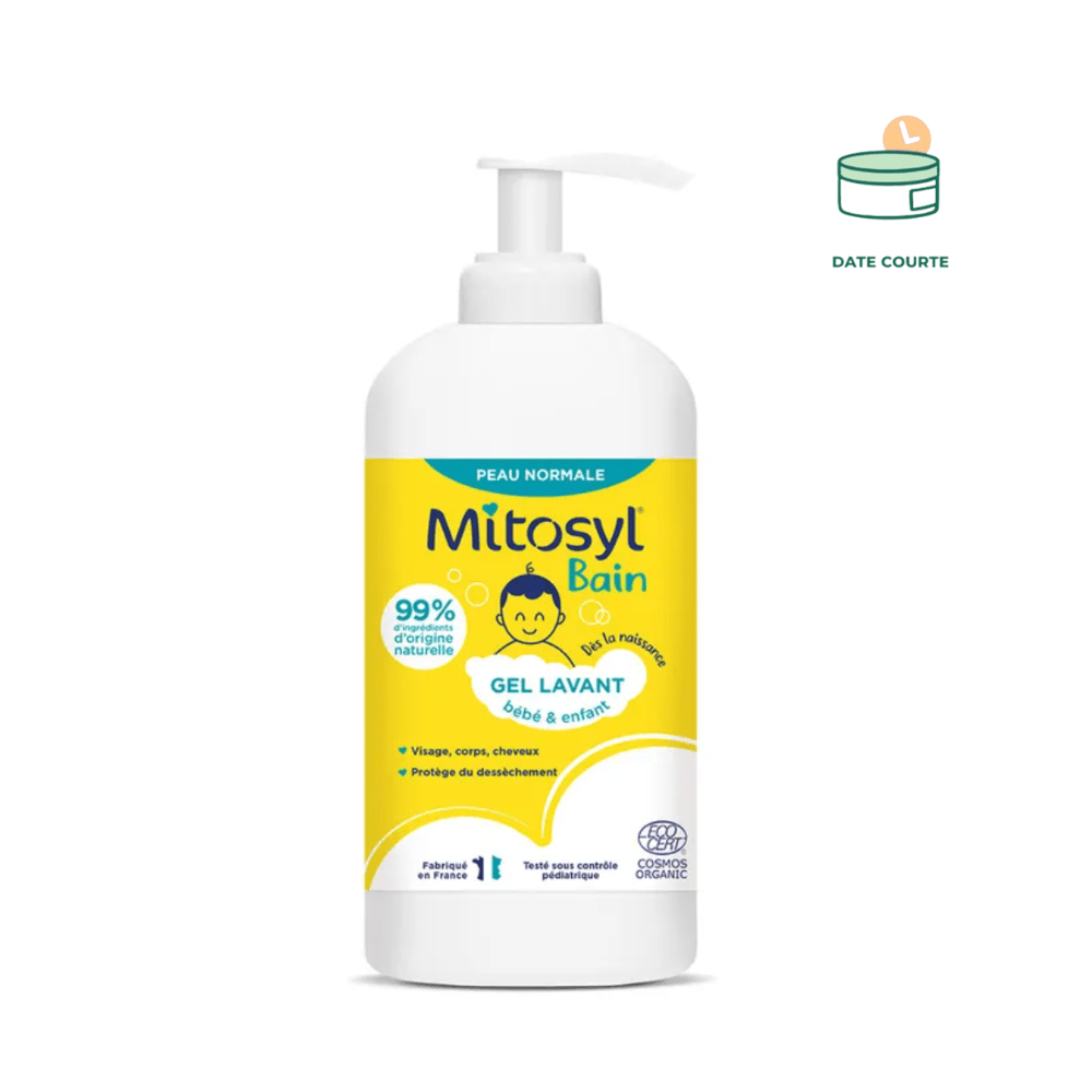 MITOSYL Gel Lavant Flacon Soin enfant MITOSYL À utiliser de préférence avant le 01 août 2026 Flacon 490 ml 