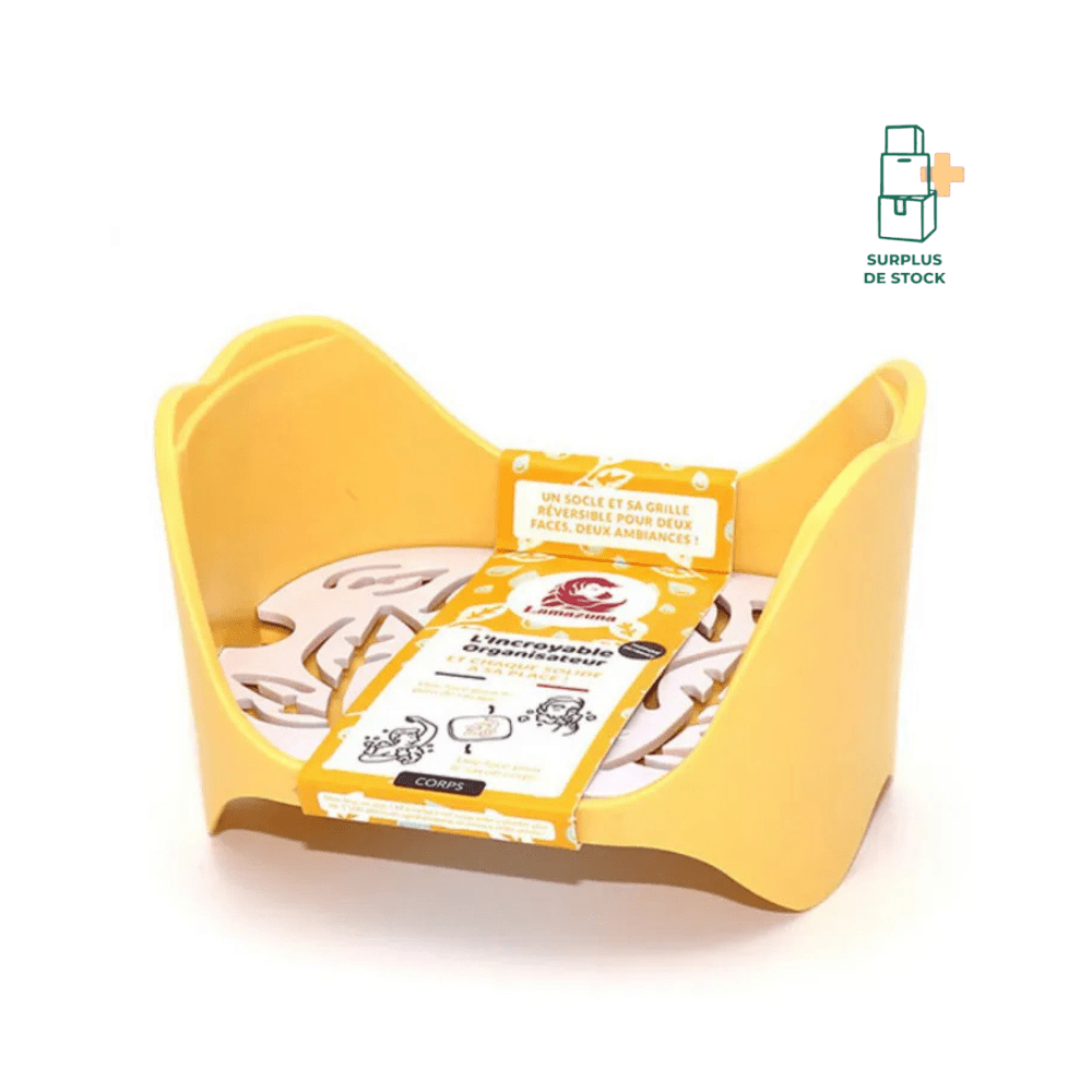 Organisateur de Salle de Bains Accessoires LAMAZUNA Jaune 