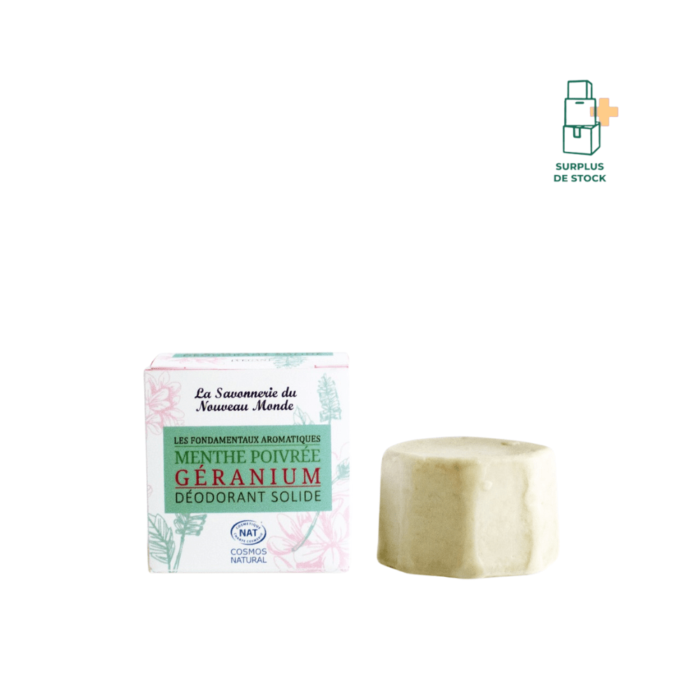 MENTHE POIVRÉE & GERANIUM - Déodorant solide déodorant LA SAVONNERIE DU NOUVEAU MONDE 30 ml 
