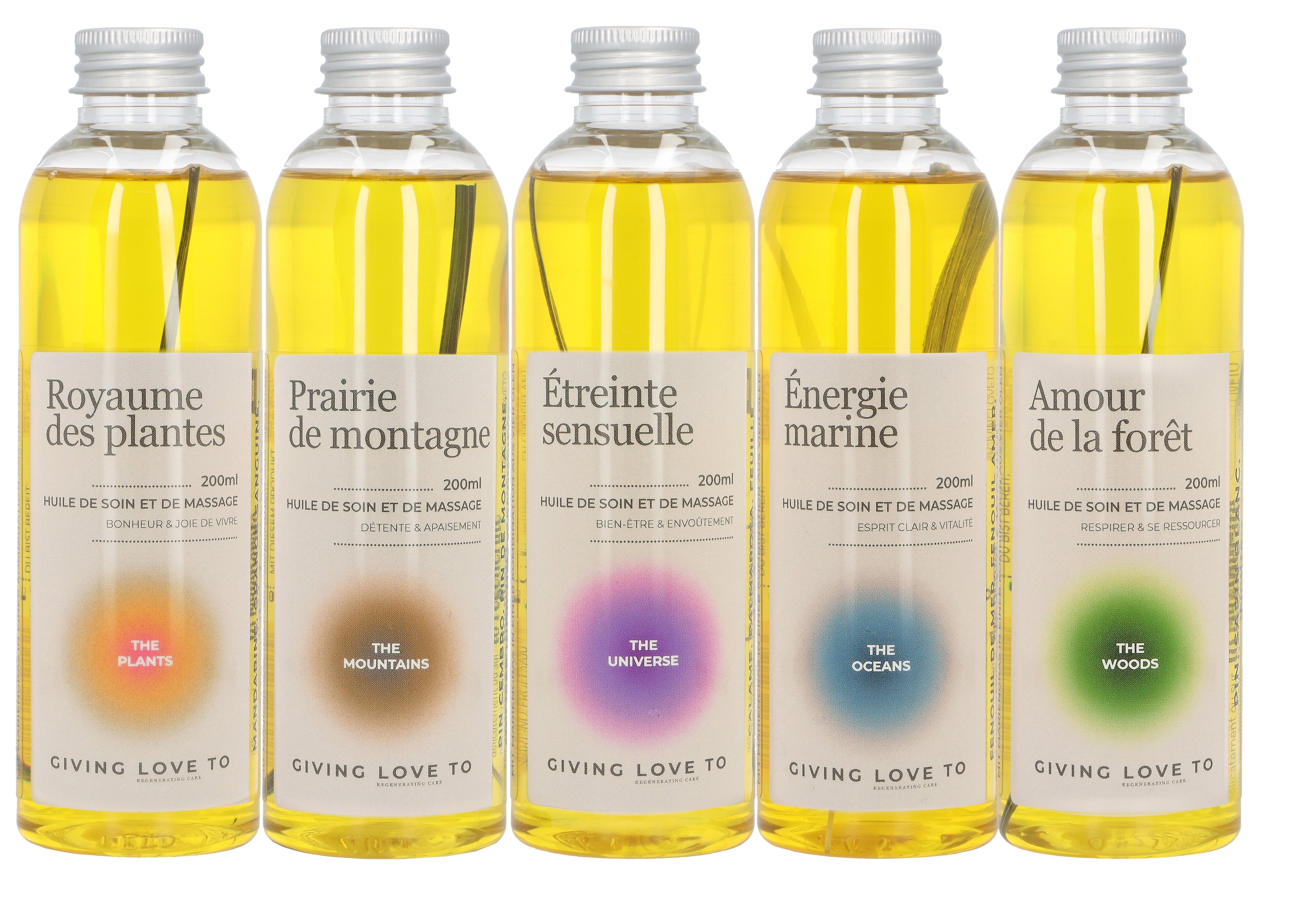 Huile de soin et de massage - ROYAUME DES PLANTES Soin Corps Giving love to 