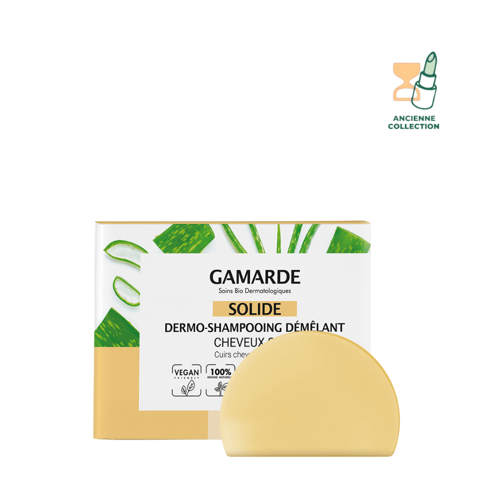 Dermo-Shampooing Démêlant Solide Cheveux Secs - Cuir chevelu sensible Soin capilaire GAMARDE Pain 98 ml 