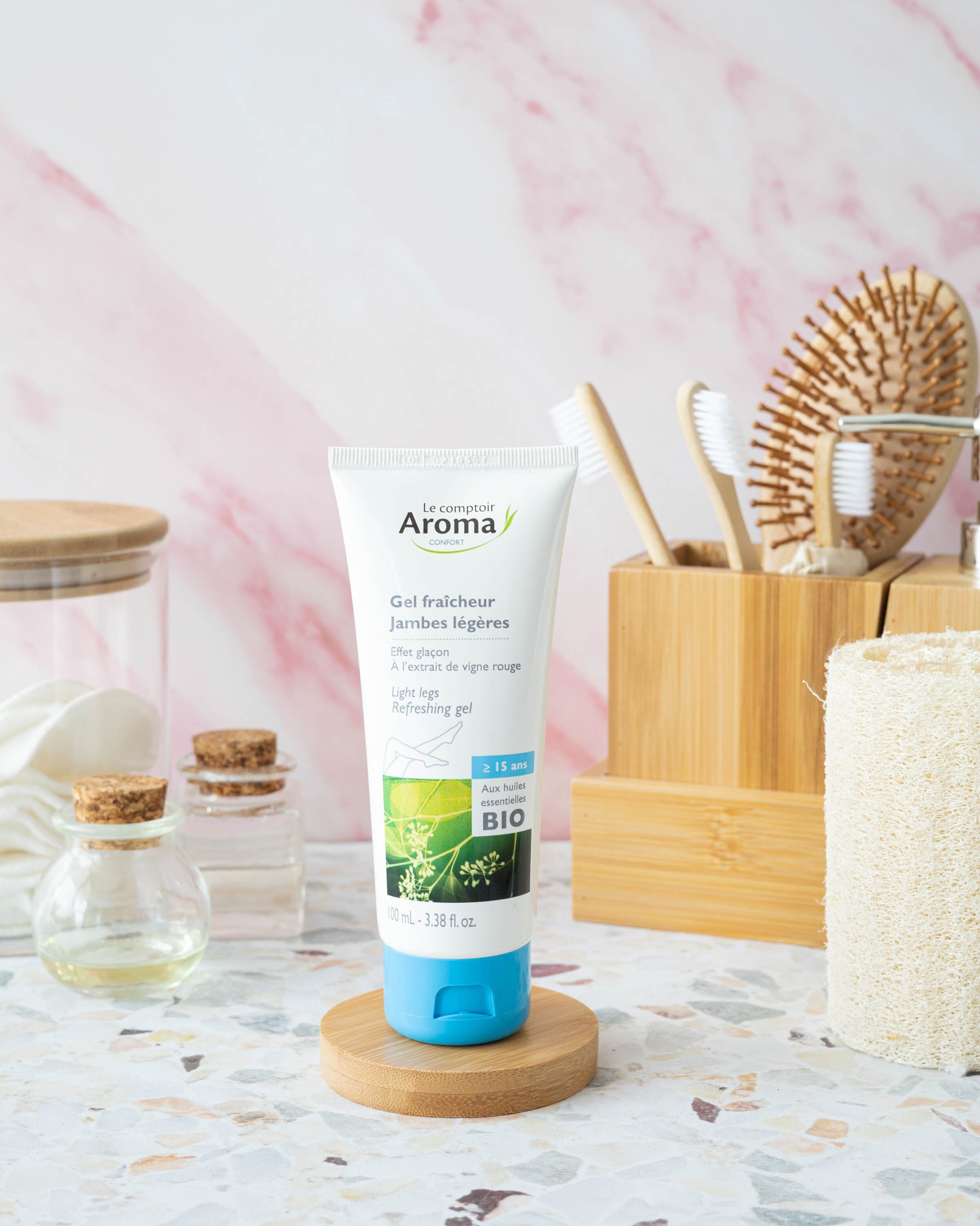 GEL FRAICHEUR JAMBES VIGNE ROUGE Soin Corps Le Comptoir Aroma 