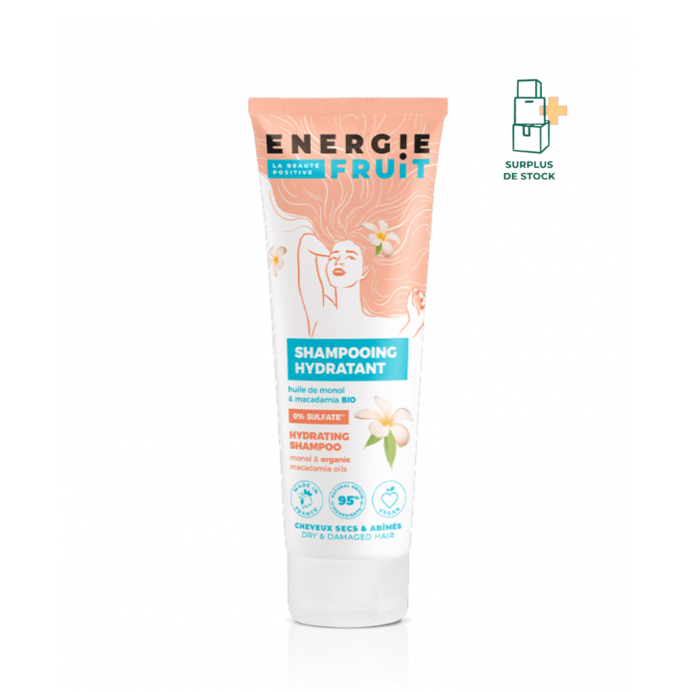 Shampooing Soin Hydratation 0% Sulfates - Monoï & Huile de Macadamia BIO Soin Capillaire ENERGIE FRUIT 250 ml 