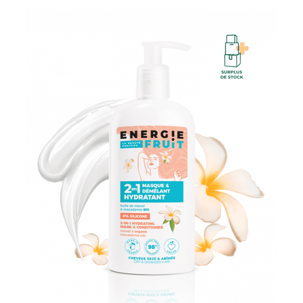 Masque + Après-Shampooing 2en1 - Monoï & Huile de Macadamia bio Soin Capillaire ENERGIE FRUIT 300 ml 
