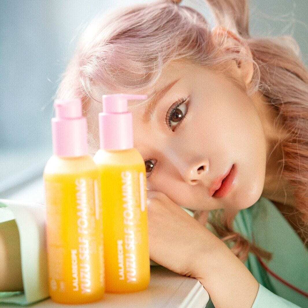 Yuzu Self Foaming Cleanser - Nettoyant 3-en-1 Soin Visage LALARECIPE 