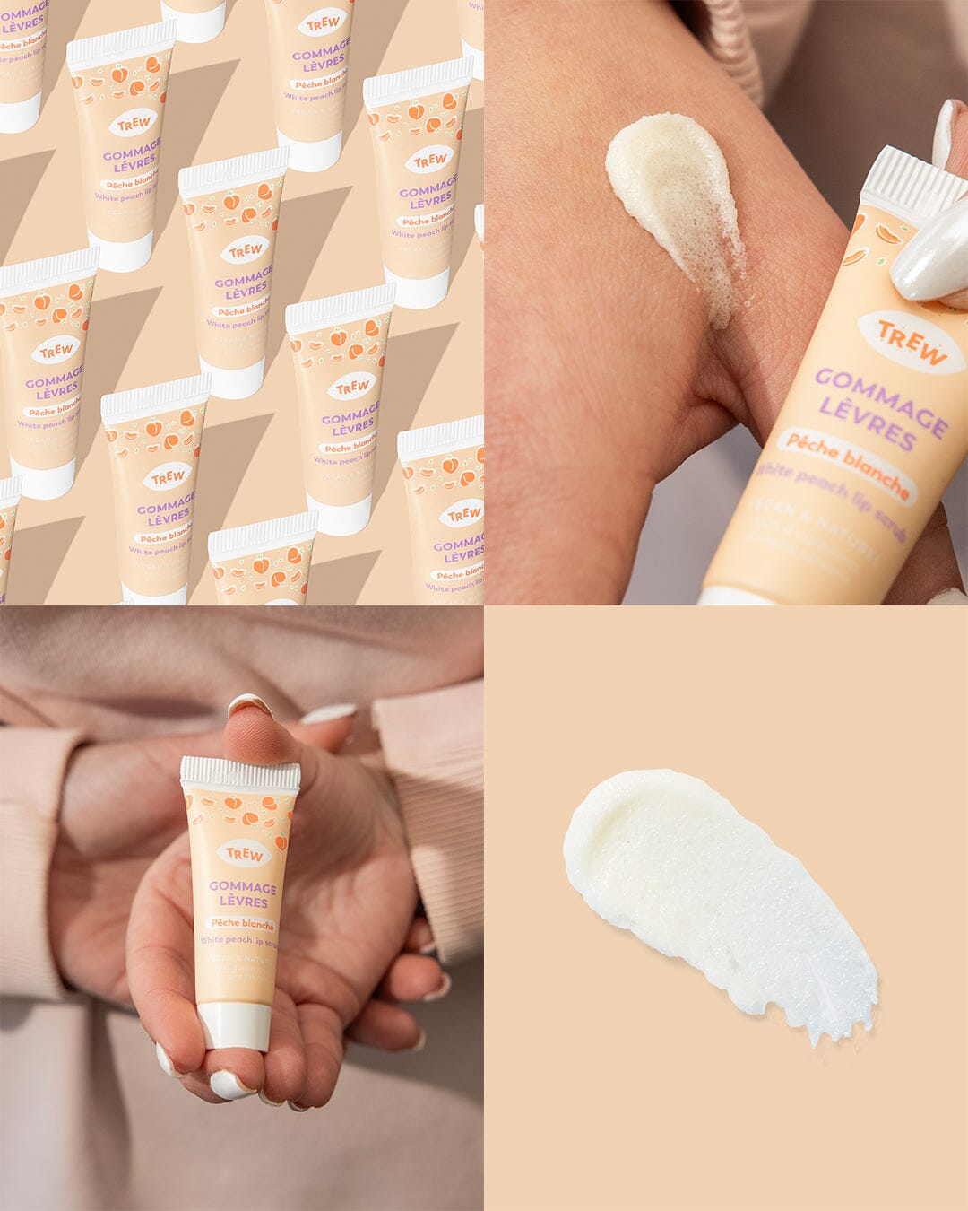 ScrubLip Pêche Blanche Soin lèvres TREW 