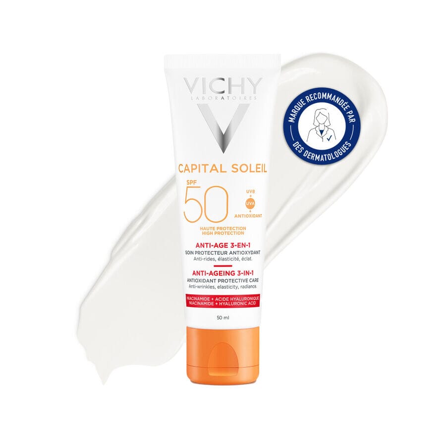 Idéal Soleil SPF50 - Antioxydant 3 en 1 Soin solaire Vichy 