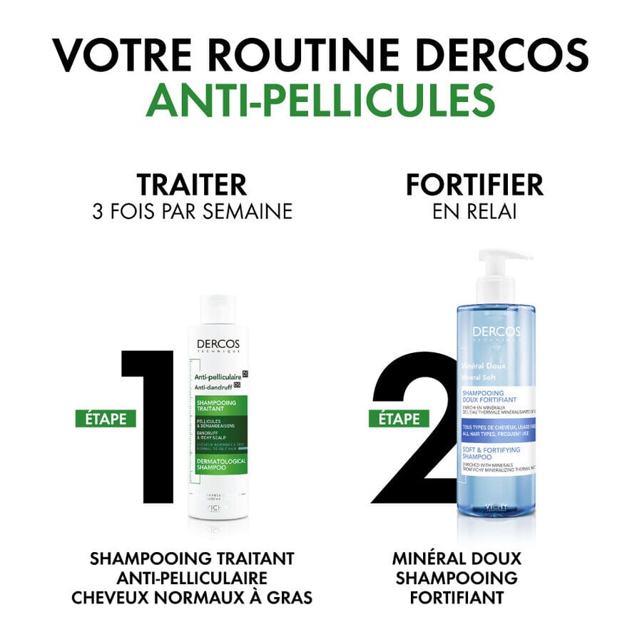 Shampooing Anti-Pelliculaire - Cheveux Normaux à Gras Soin Capillaire Vichy 