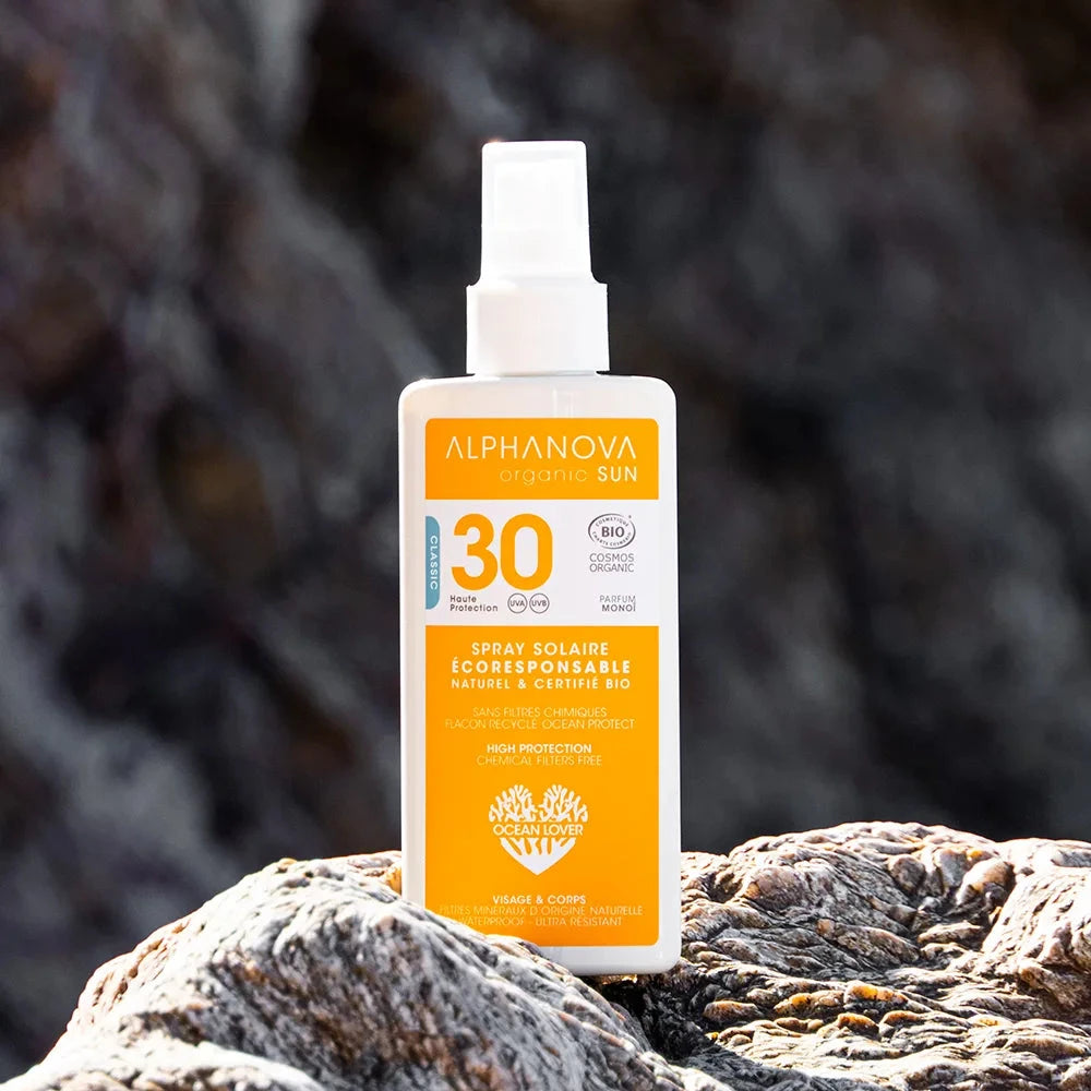 Crème solaire certifiée bio adultes haute protection SPF 30 Soin solaire ALPHANOVA 