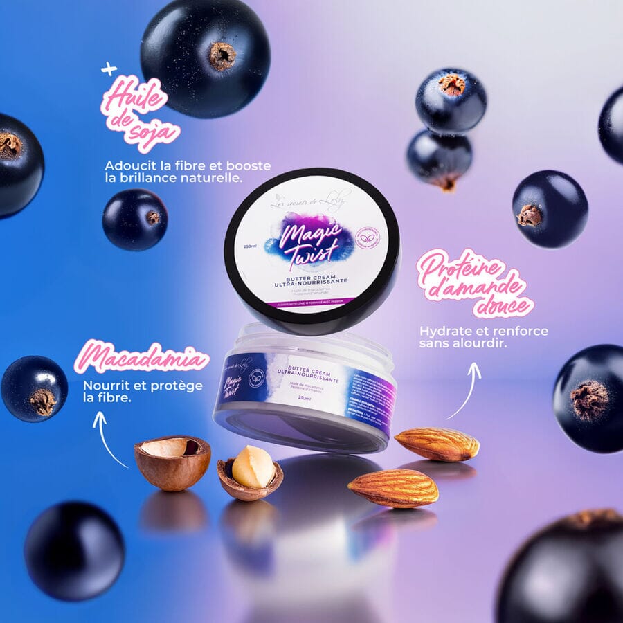 Magic Twist - Crème Sans Rinçage Ultra Nourrissante Soin Capillaire Les Secrets de Loly 