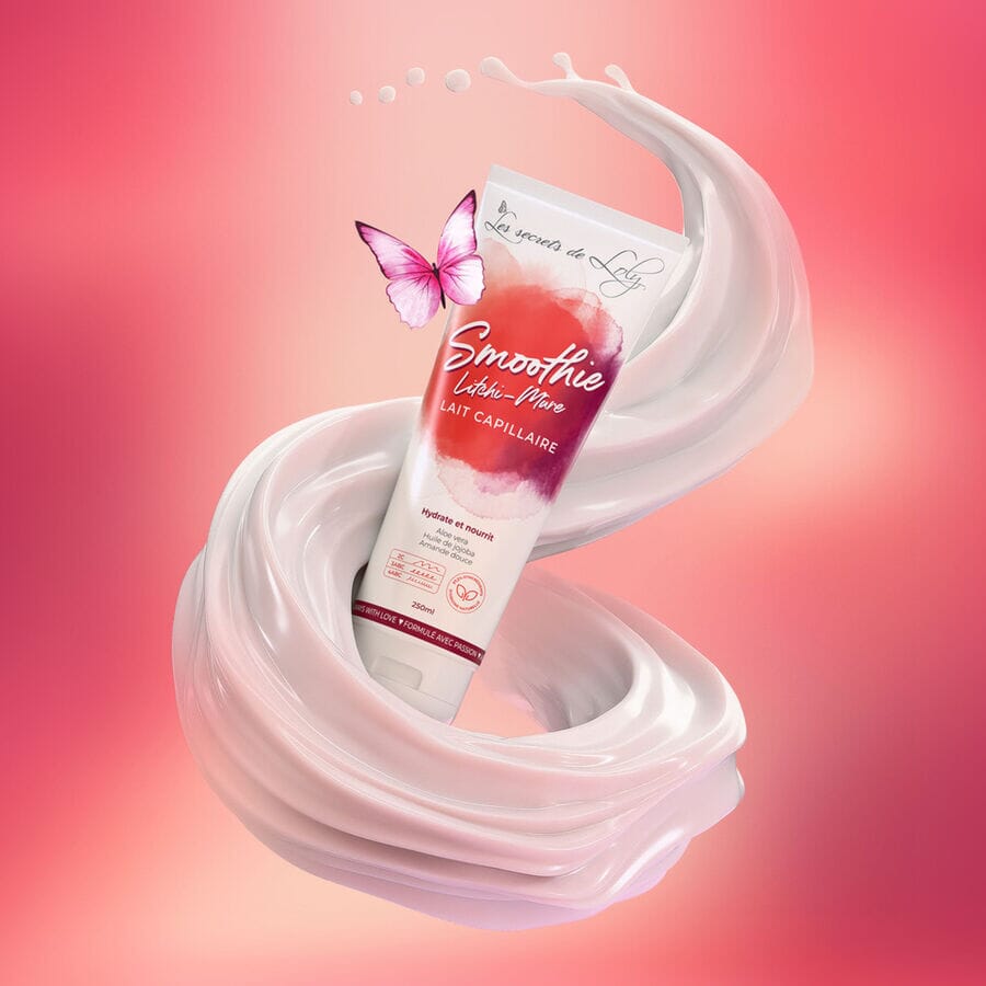 Smoothie Litchi-Mûre - Lait Sans Rinçage Capillaire Très Nourrissant Soin Capillaire Les Secrets de Loly 