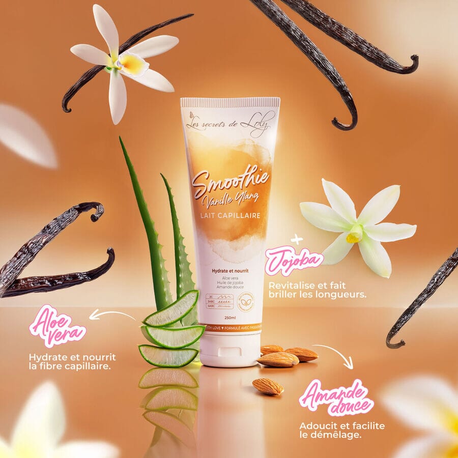 Smoothie Vanille - Lait Sans Rinçage Capillaire Très Nourrissant Soin Capillaire Les Secrets de Loly 