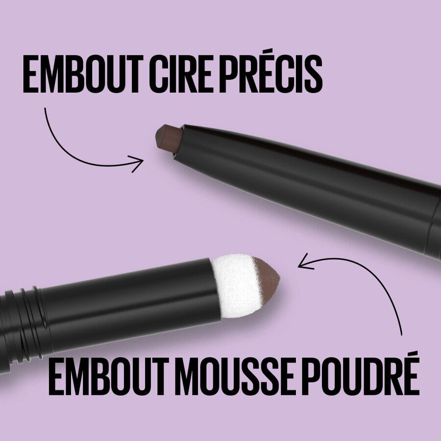 Crayon et poudre à sourcils 2en1 - Brow Satin Maquillage MAYBELLINE 