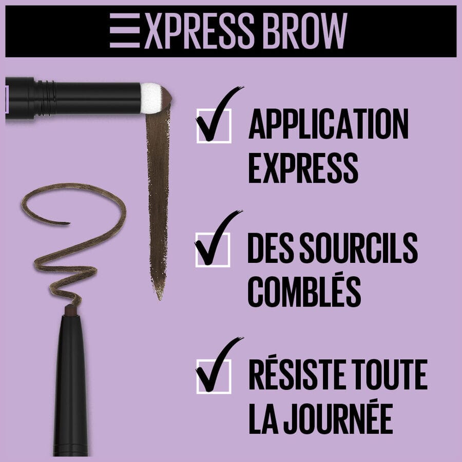Crayon et poudre à sourcils 2en1 - Brow Satin Maquillage MAYBELLINE 