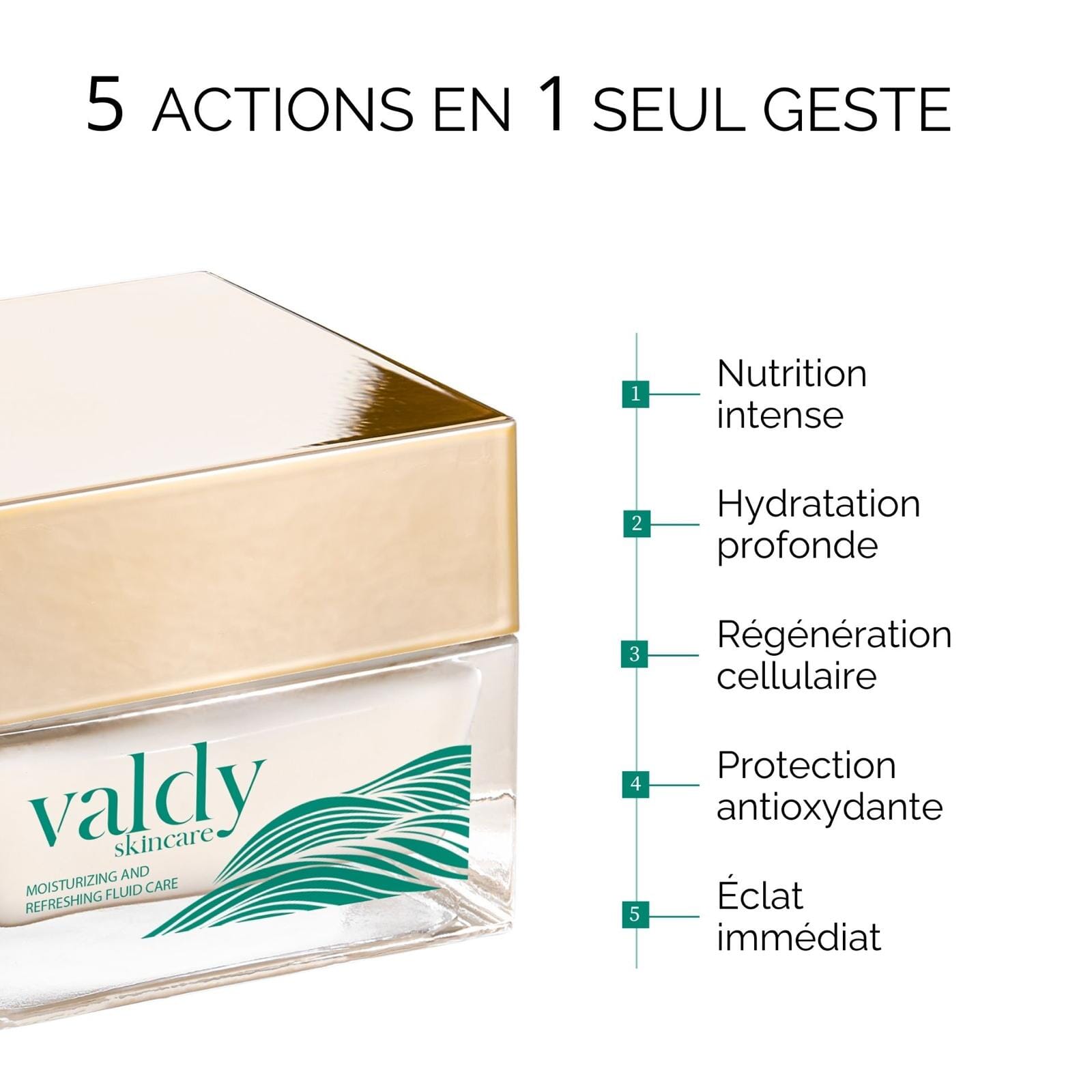 Soin Hydratant essentiel, Activateur d'éclat soin hydratant Valdy skincare 