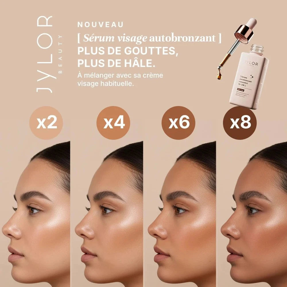 SERUM VISAGE AUTOBRONZANT PROGRESSIF OR 24K Autobronzants JYLOR 