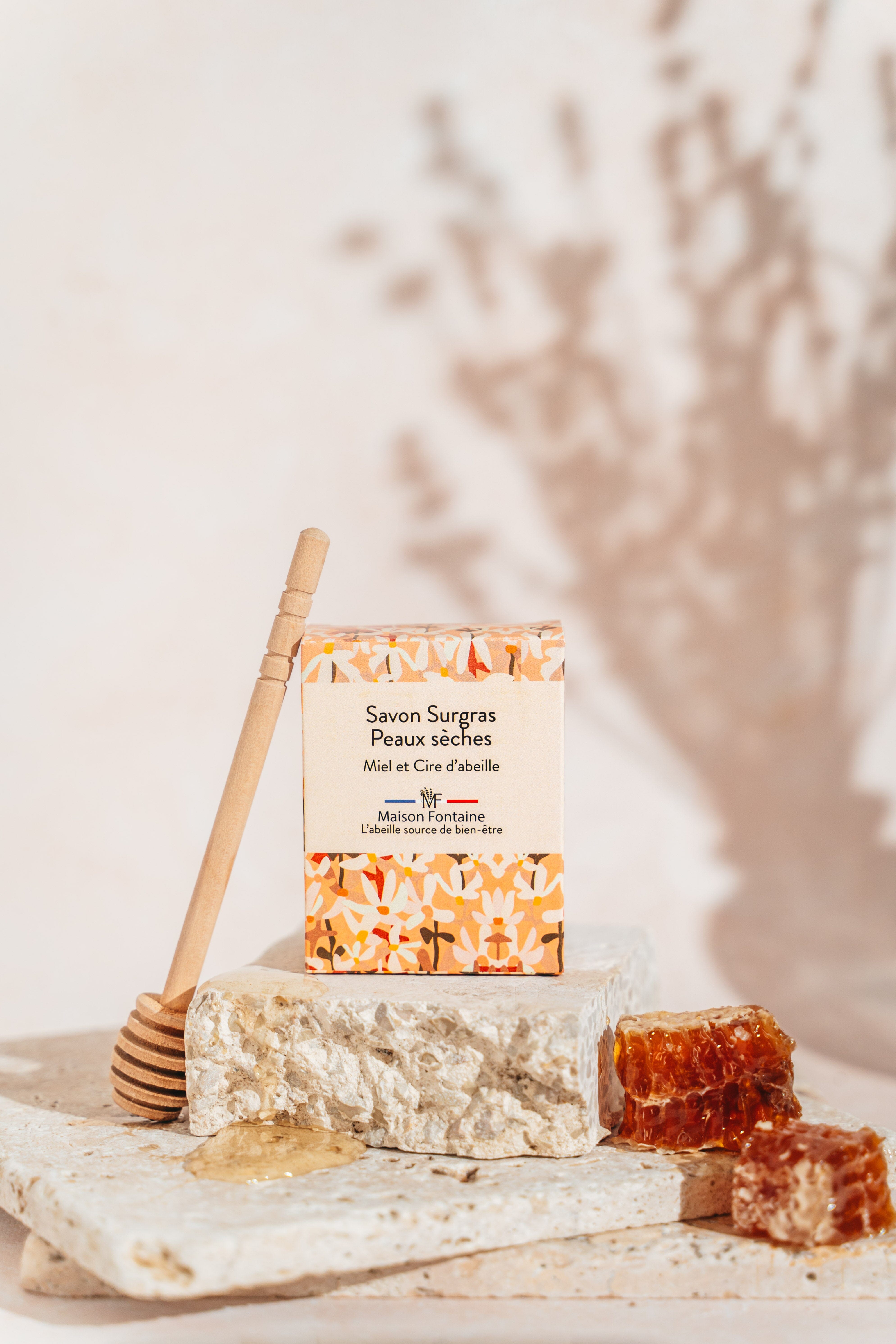 Savon visage au miel - Hydrate et apaise les peaux sensibles Soin Visage Maison Fontaine 