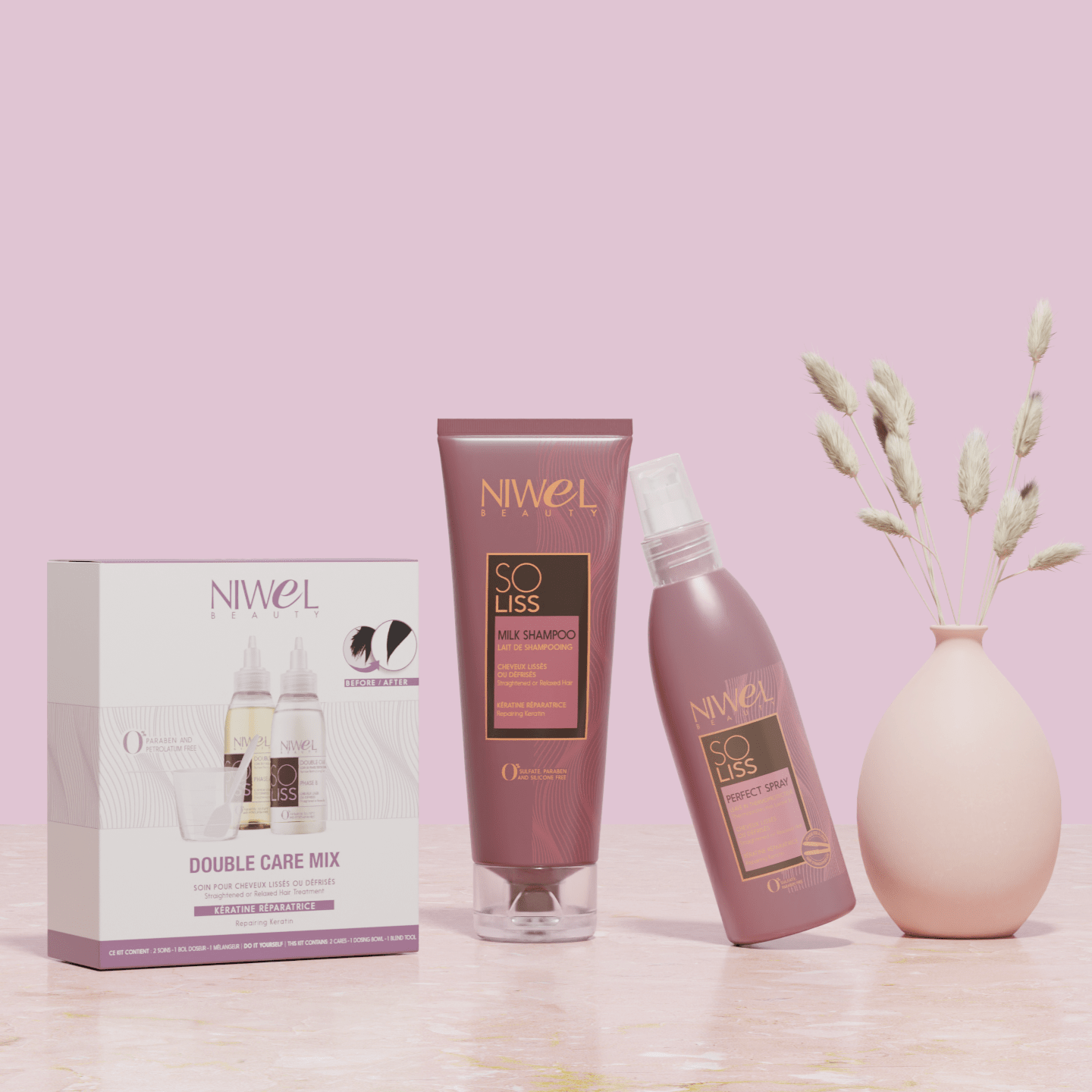 Shampoing réparateur kératine Soin Capillaire NIWEL BEAUTY 