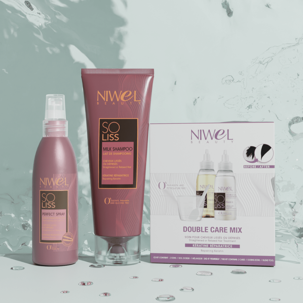 Shampoing réparateur kératine Soin Capillaire NIWEL BEAUTY 