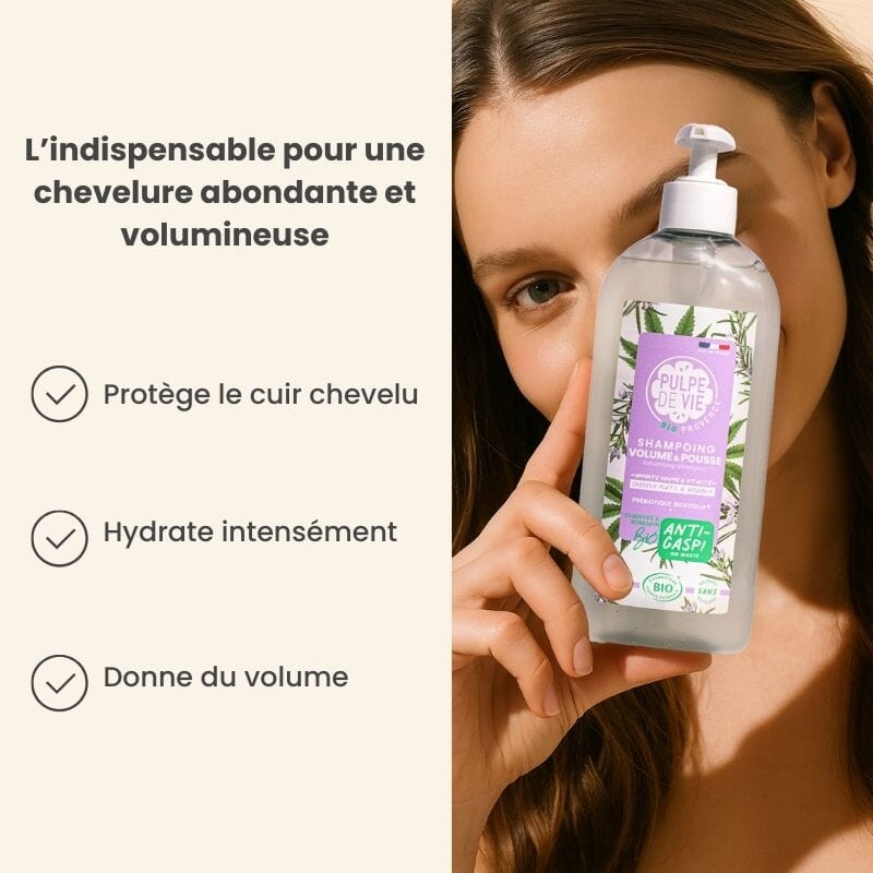 SHAMPOING FORTIFIANT VOLUME ET POUSSE Soin Capillaire Pulpe de Vie 