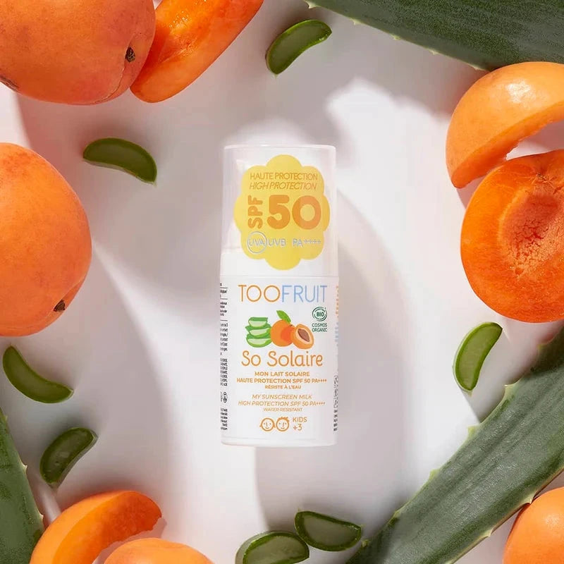 Lait solaire haute protection SPF50 Soin Solaire Enfant TOOFRUIT 