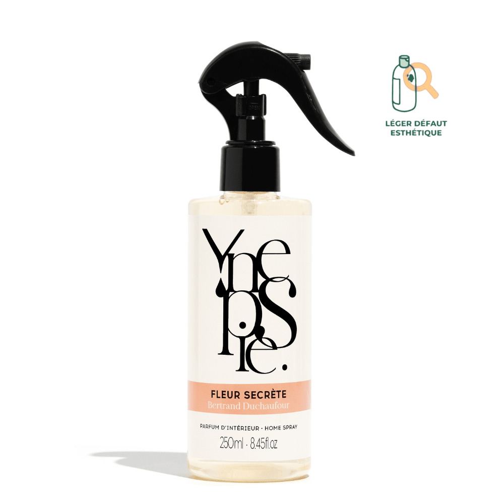FLEUR SECRETE - Spray d'ambiance parfum d'interieur YNEPSIE PÊCHE BLANCHE • TUBÉREUSE • AMBRE Spay 250 ml 