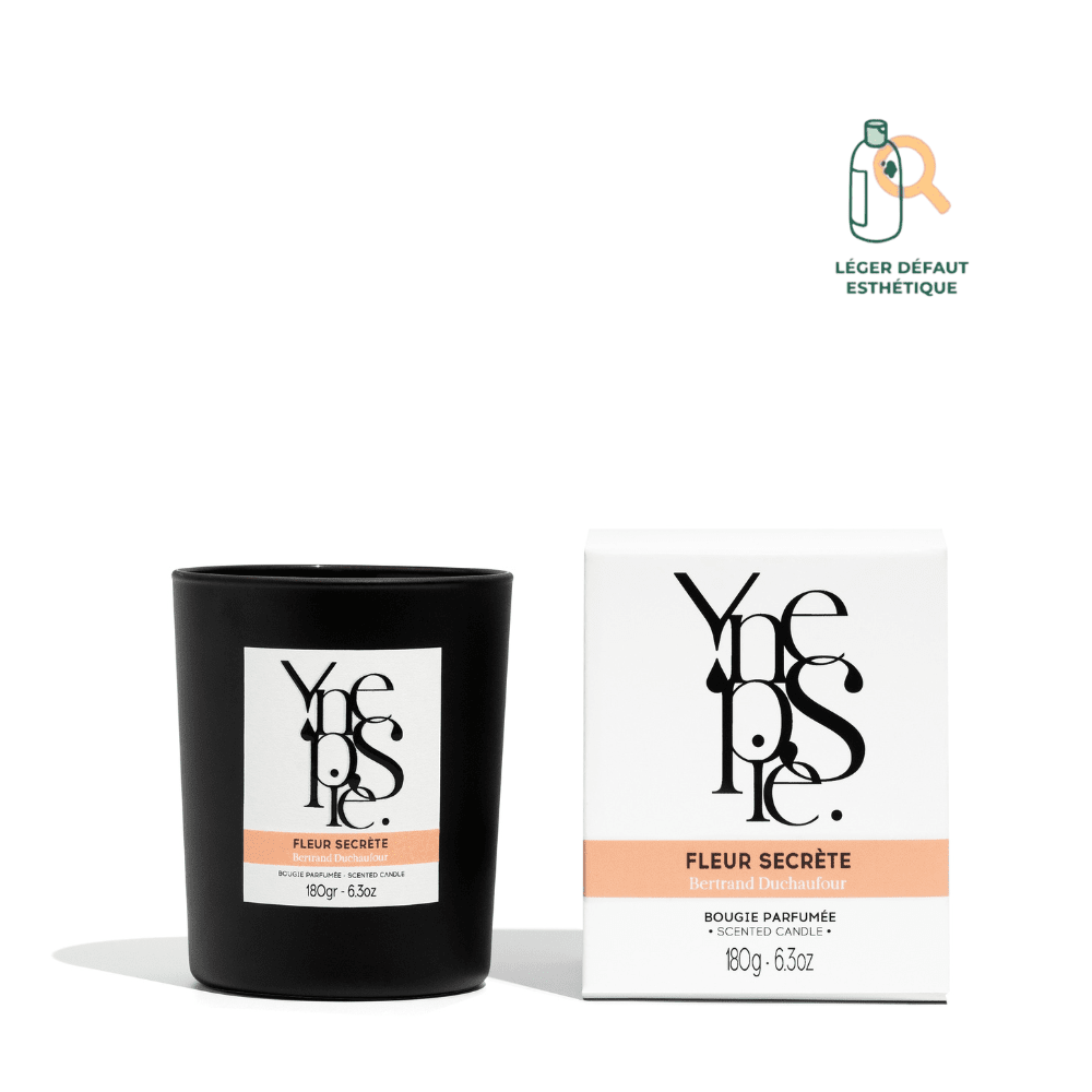 FLEUR SECRETE - Bougie Parfumée parfum d'interieur YNEPSIE PÊCHE BLANCHE • TUBÉREUSE • AMBRE Bougie 180 g 