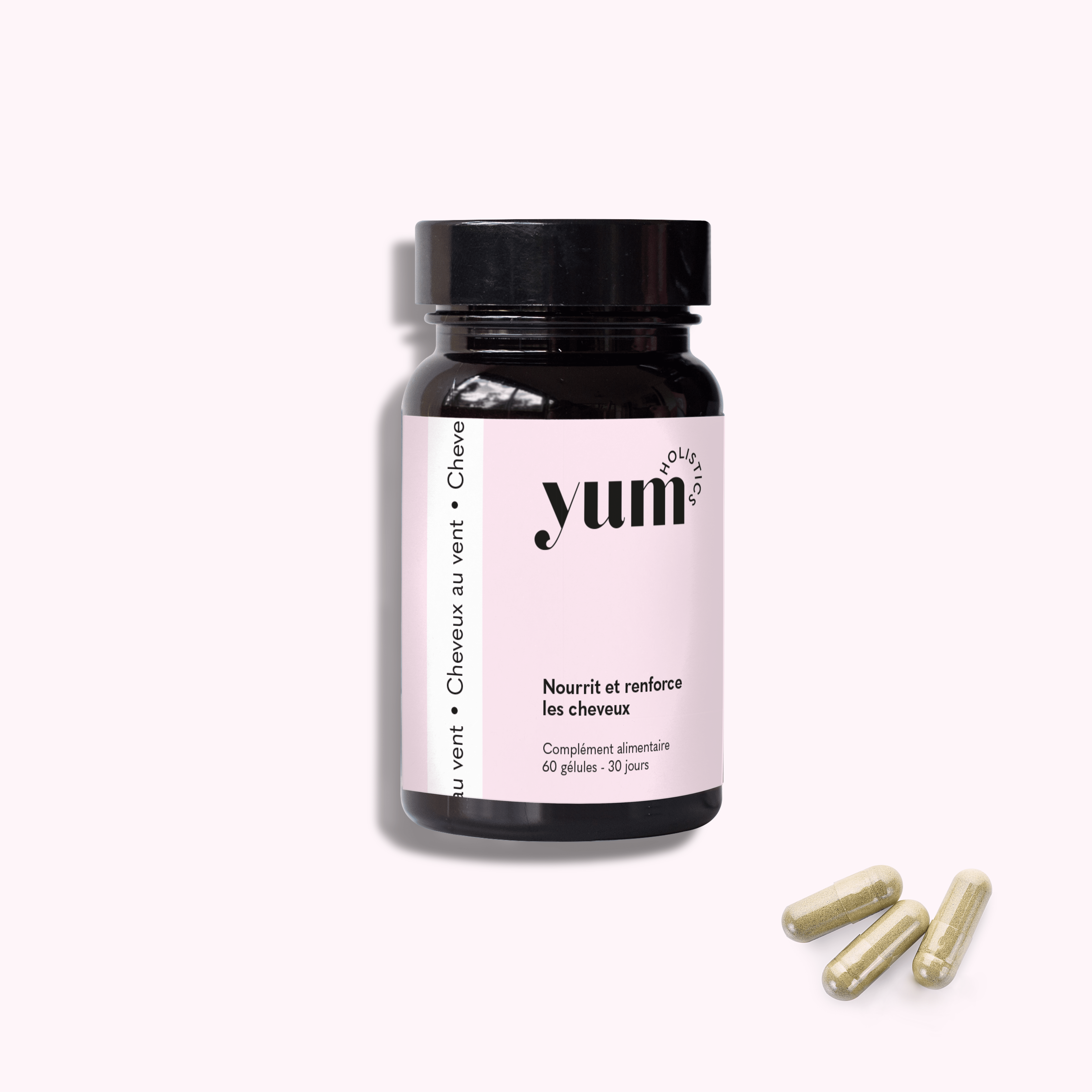 CHEVEUX AU VENT - Nourrit et renforce les cheveux Complément Alimentaire YUM HOLISTICS 