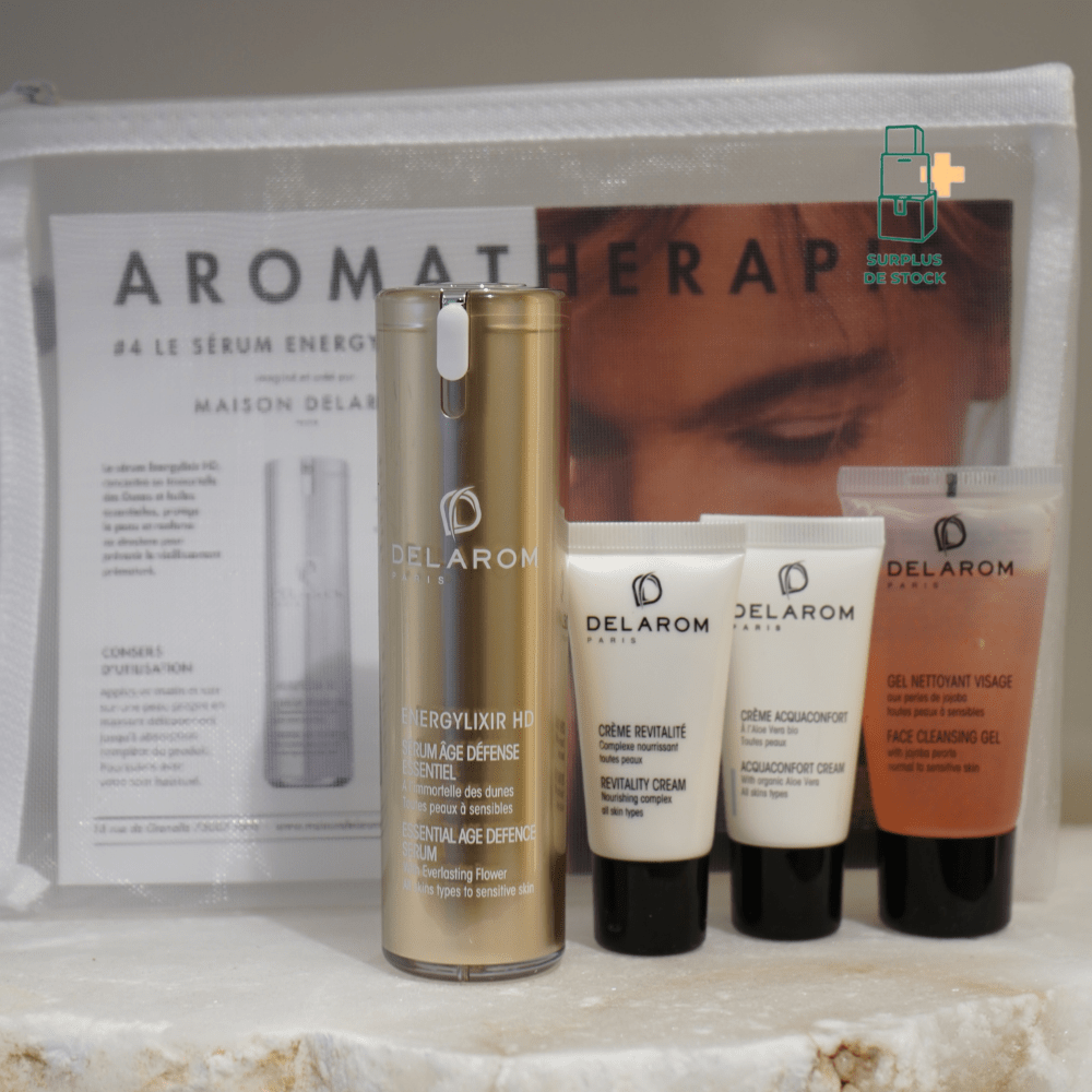 POCHETTE RITUEL NOMADE AROMATHERAPIE #4 : SERUM ENERGYLIXIR HD huile visage MAISON DELAROM 30 ml + 3 formats voyages 