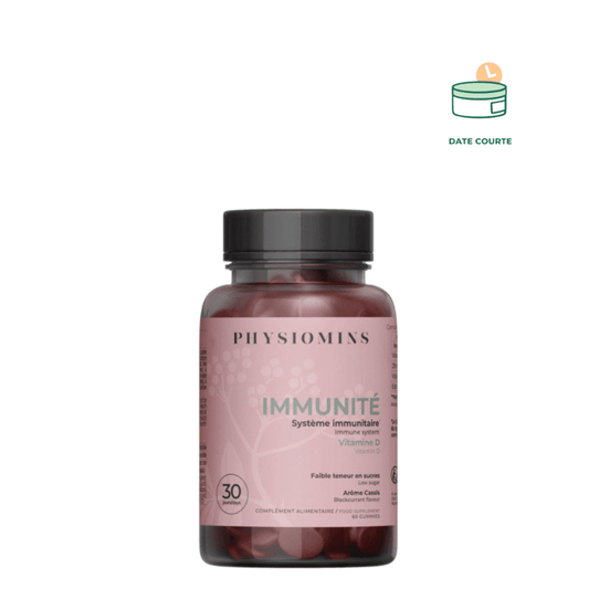 Immunité - Système Immunitaire Complément Alimentaire Physiomins 60 Gummies DLUO : 30 septembre 2025 