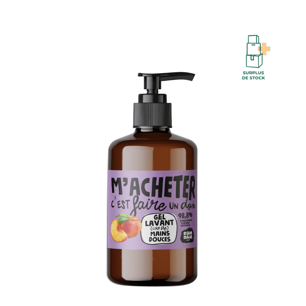 Lavant main pêche 250ML Soin Nettoyant RAMDAM SOCIAL Flacon-pompe 250 ml 