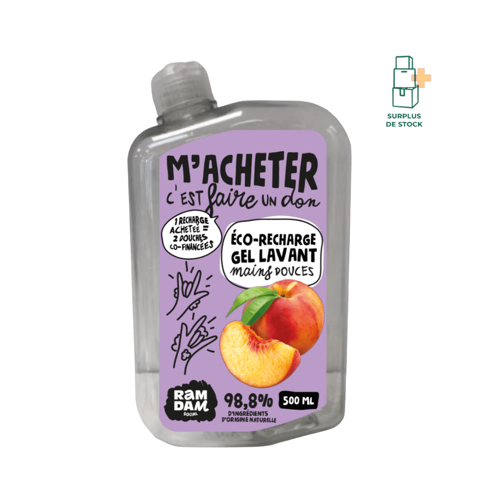 Lavant main pêche - Éco-recharge 500ML Soin Nettoyant RAMDAM SOCIAL Éco-recharge 500 ml 