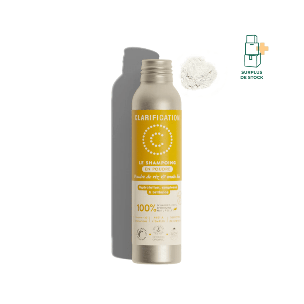 Le Shampoing en Poudre Hydratant - Cosmos Organic Shampoing CLARIFICATION Durée d'utilisation : environ 3 mois 100% d'origine naturelle 