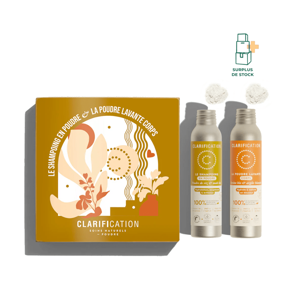 Le Coffret Duo de Poudres Lavantes - Corps et cheveux Soin capillaire CLARIFICATION 2 Soins corps & cheveux 100% d'origine naturelle 