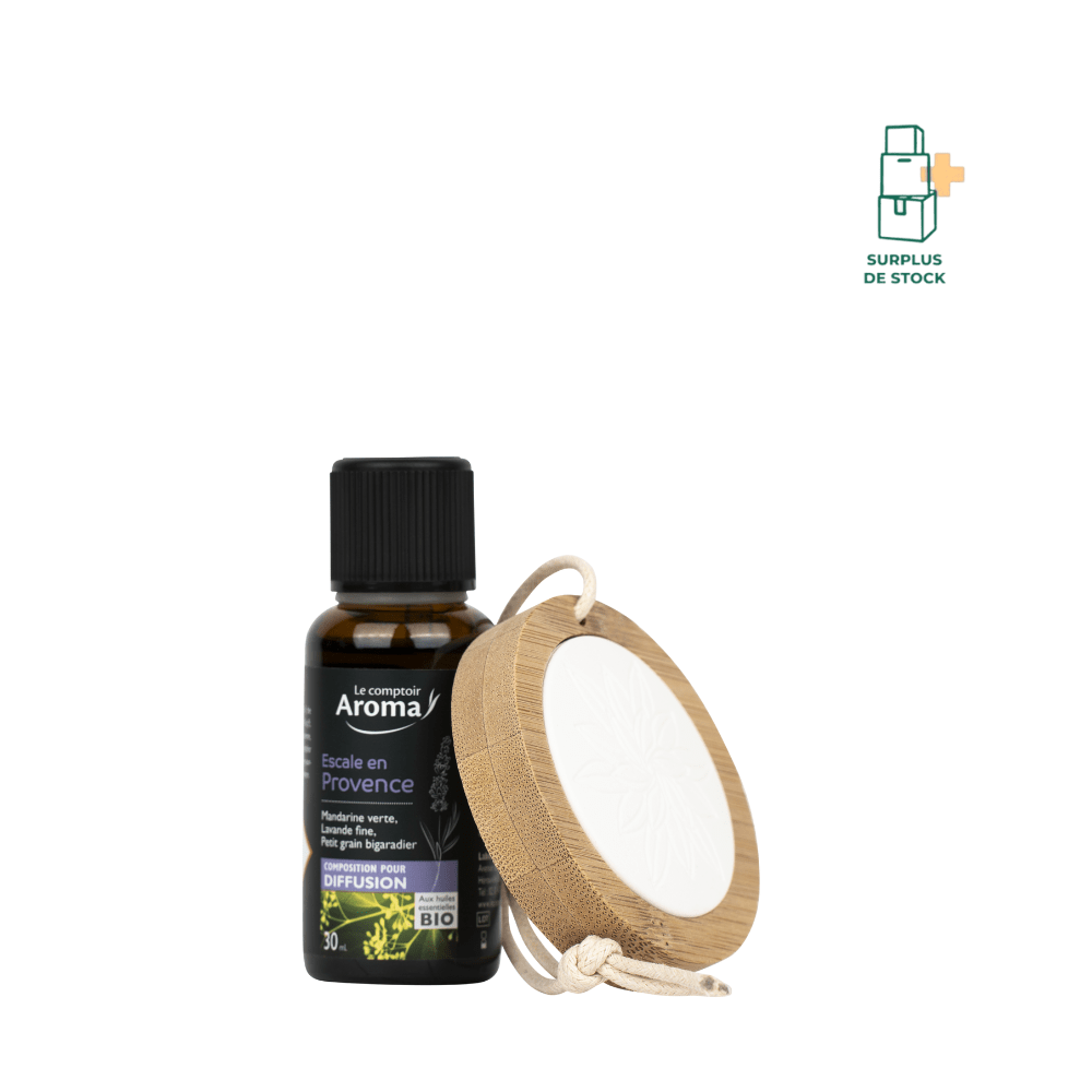 COFFRET GALET + COMPO POUR DIFFUSION ESCALE EN PROVENCE diffuseur de parfum Le Comptoir Aroma 1 coffret + 1 composition pour diffusion Escale en Provence 30mL 