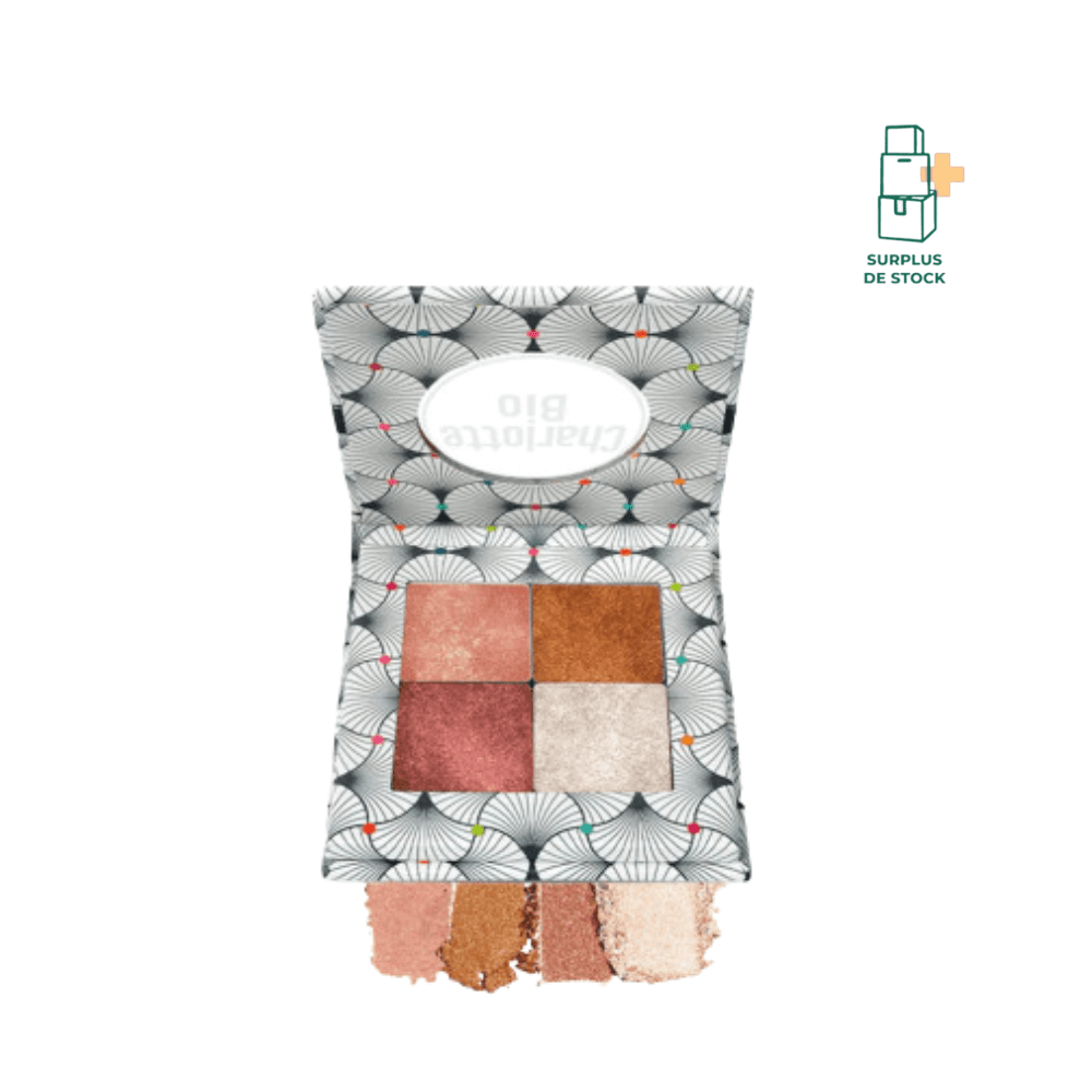Palette fard a paupières Bio glossy glam Maquillage CHARLOTTE BIO Palette 4 couleurs 