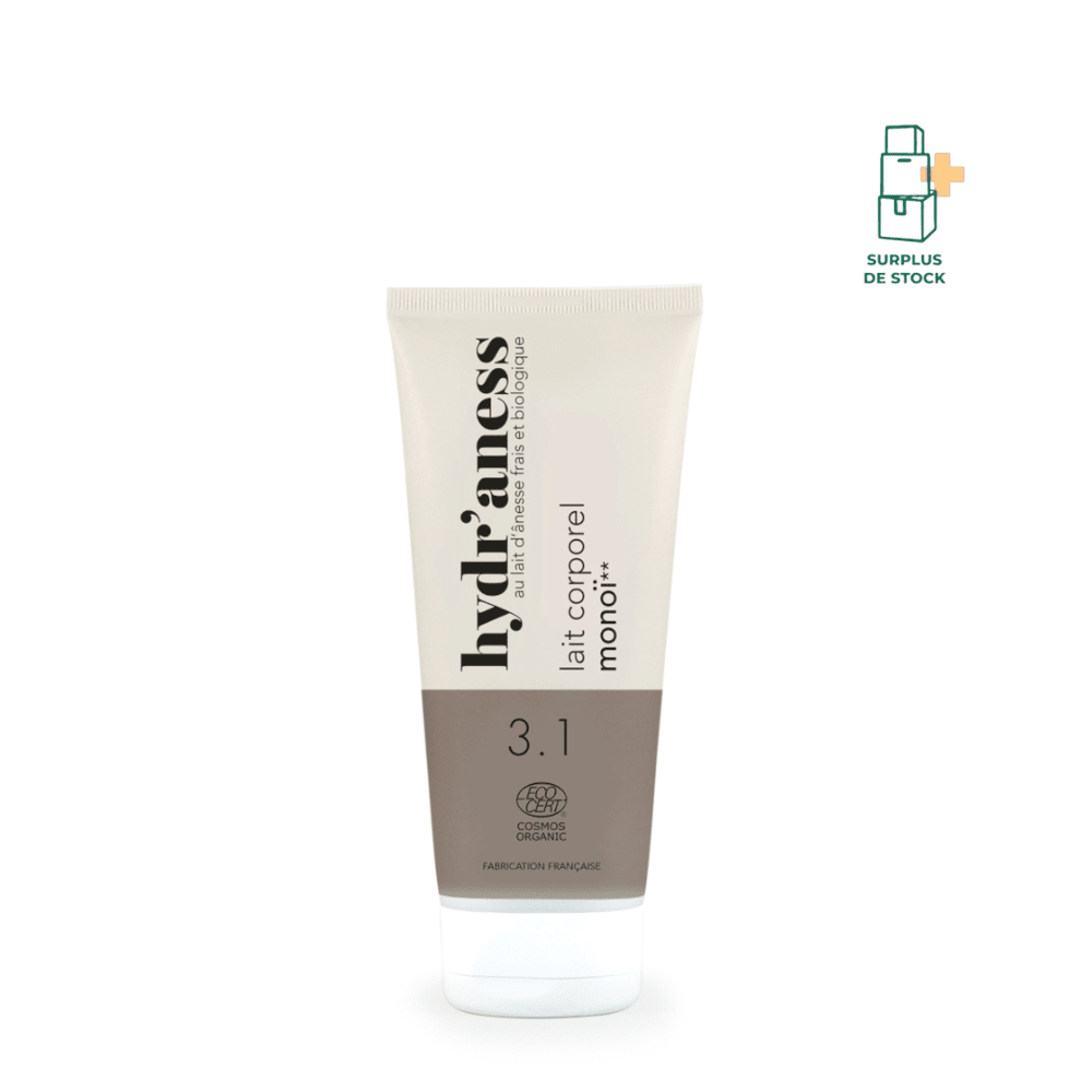 Lait corps parfumé monoï certifié bio au lait d'ânesse frais Soin corps Hydr'aness 200 ml 