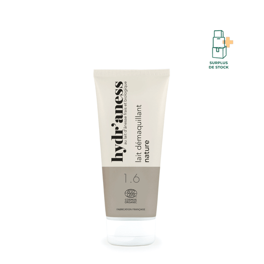 Lait démaquillant certifié bio pour peaux sensibles au lait d'ânesse Soin Visage Hydr'aness 200 ml 