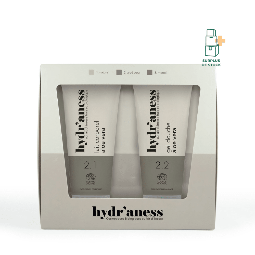 Coffret duo soin du corps aloe vera au lait d'ânesse bio Hydr'aness Soin Corps Hydr'aness 2 x 200 ml 