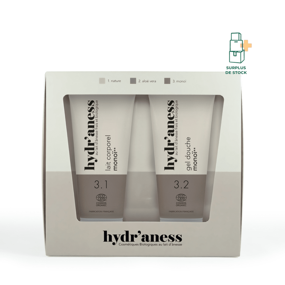 Coffret duo soin du corps monoï au lait d'ânesse bio Hydr'aness Soin Corps Hydr'aness 2 x 200 ml 