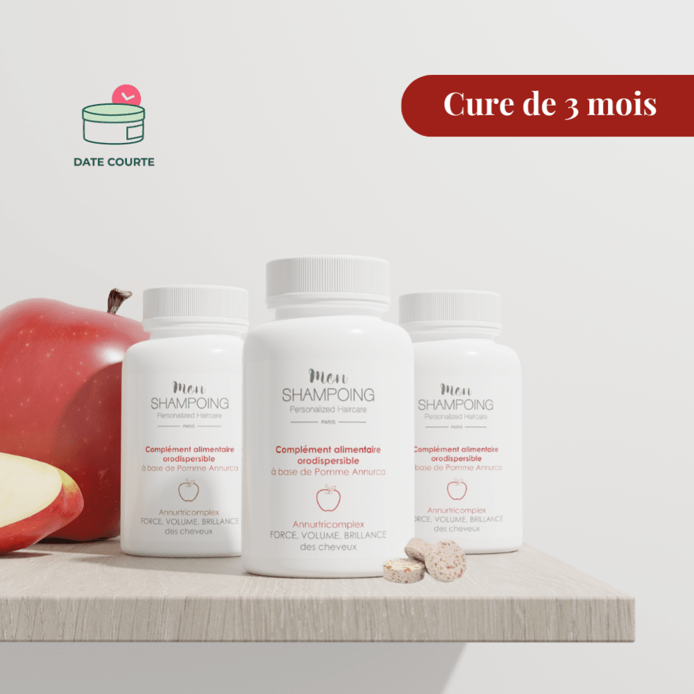 Complément alimentaire Force, volume, brillance du cheveu Soin Capillaire Mon SHAMPOING Cure de 3 mois DLUO : 01 novembre 2025 