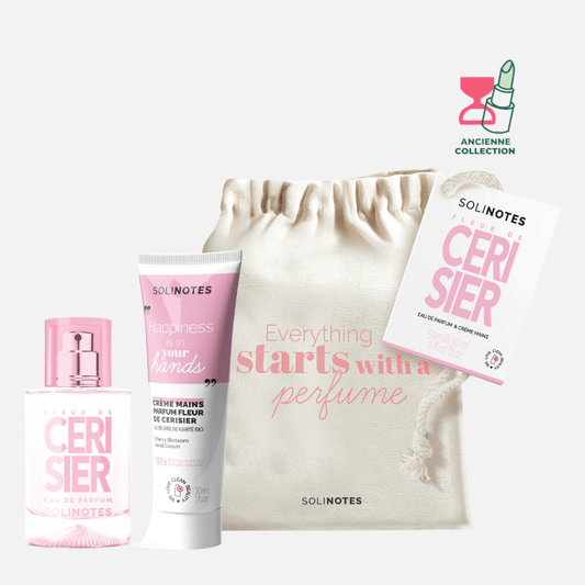 POCHON FLEUR DE CERISIER Parfum SOLINOTES Pochon duo Fleur de cerisier 