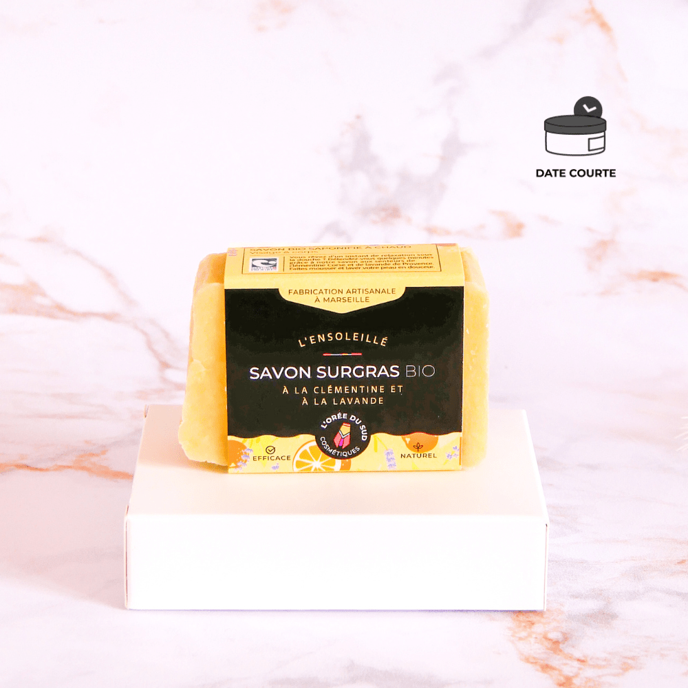 Savon surgras bio L'ensoleillé - Clémentine et Lavande Savon Corps L'orée du sud 1 x 100g • DDM : 12/2025 