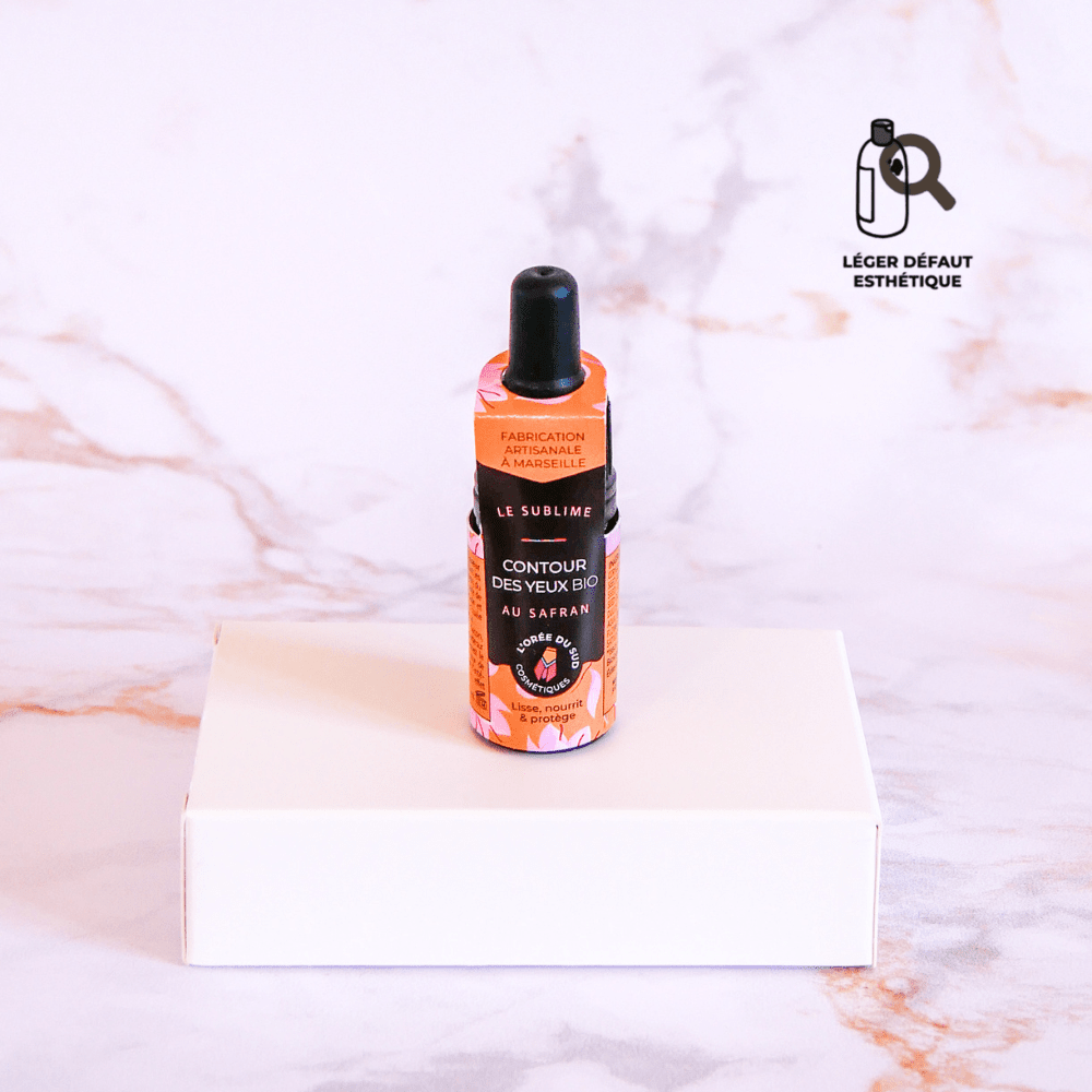 Soin contour des yeux au safran BIO - Le Sublime Serum L'orée du sud 1 x 5 ml - étiquette abîmée 