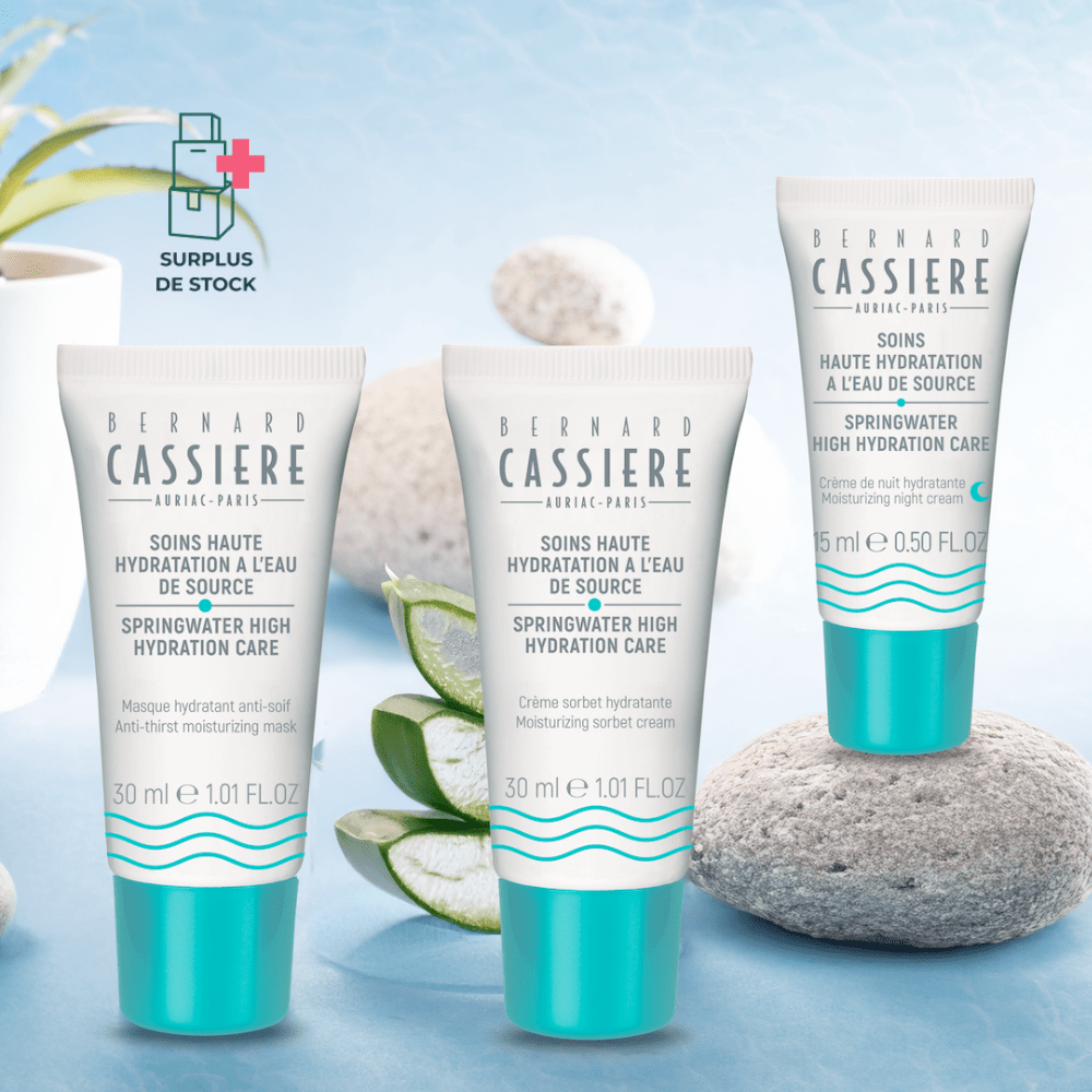 Kit découverte - Ligne Hydratante à l'eau de source Soin Visage BERNARD CASSIERE 2 tubes 30 ml + 1 tube 15 ml 