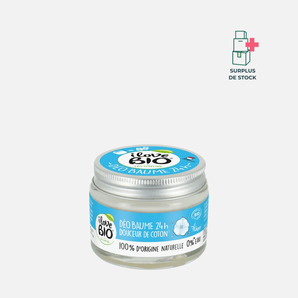 Déodorant baume 24h, douceur de Coton Soin Corps I LOVE BIO 40 g 