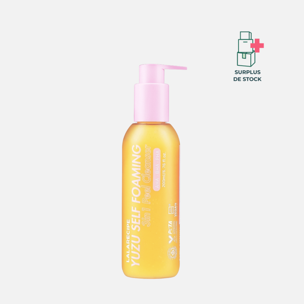 Yuzu Self Foaming Cleanser - Nettoyant 3-en-1 Soin Visage LALARECIPE 200 ml 