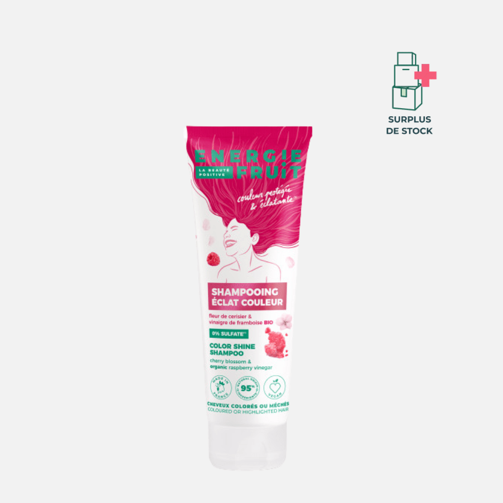 Shampoing protection & éclat couleur gloss végétal - Fleur de cerisier & vinaigre de framboise BIO - sans sulfate Après Shampoing ENERGIE FRUIT 